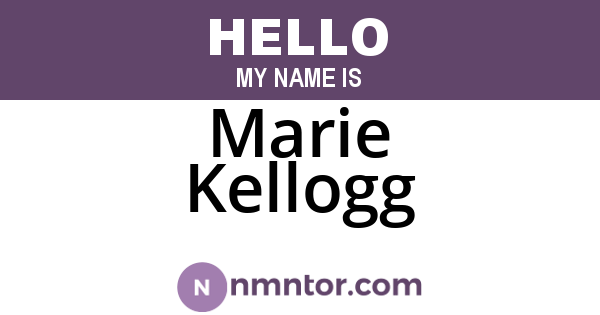 Marie Kellogg