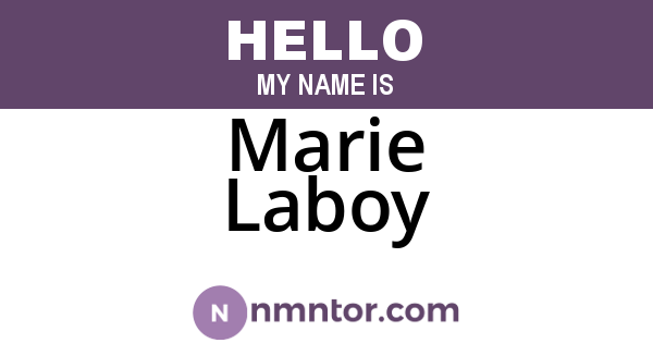 Marie Laboy