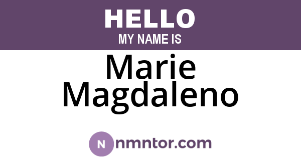 Marie Magdaleno