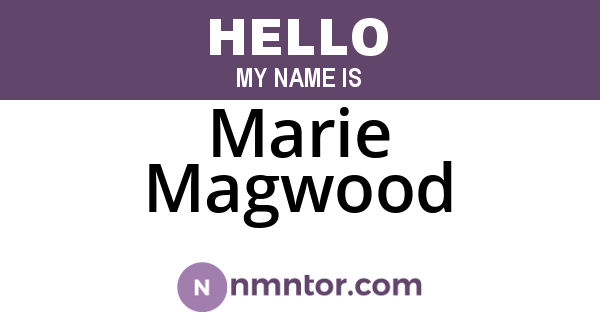 Marie Magwood
