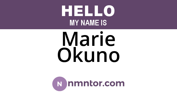 Marie Okuno
