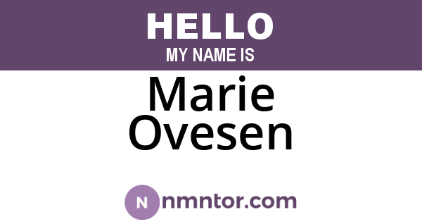 Marie Ovesen