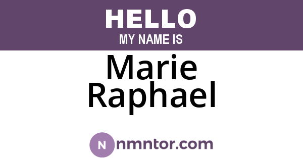 Marie Raphael