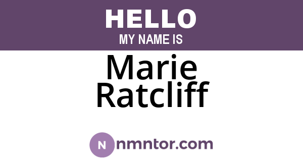 Marie Ratcliff