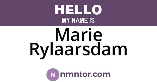 Marie Rylaarsdam