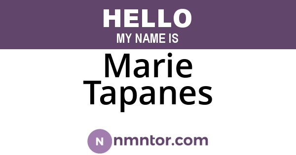 Marie Tapanes