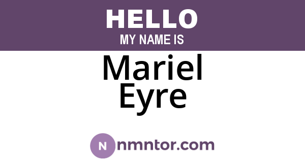 Mariel Eyre