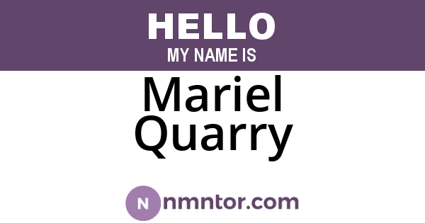 Mariel Quarry