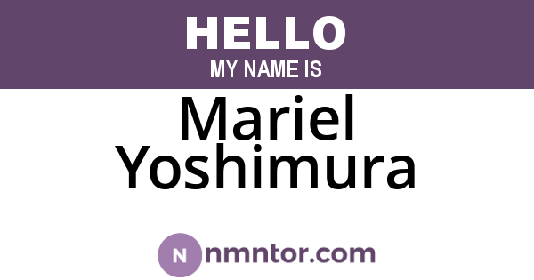 Mariel Yoshimura