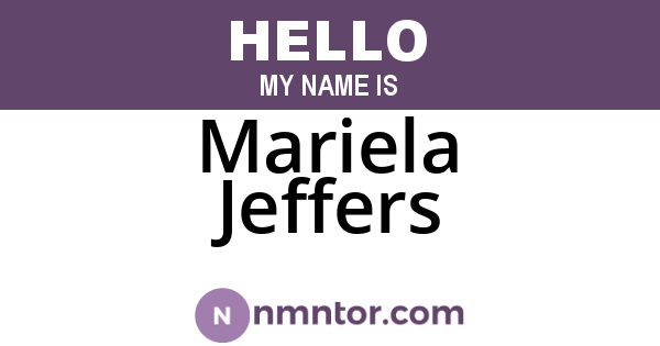 Mariela Jeffers