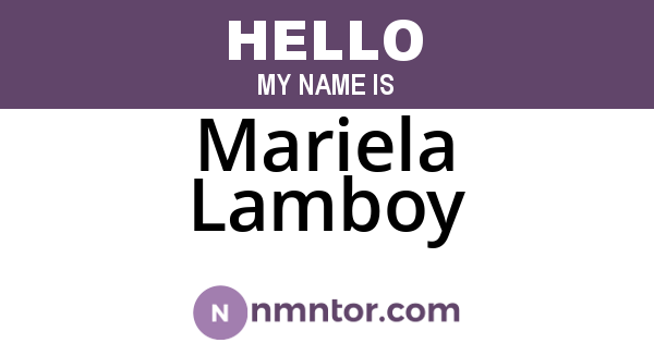 Mariela Lamboy