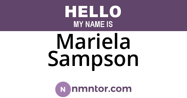 Mariela Sampson