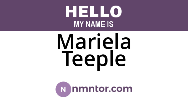 Mariela Teeple