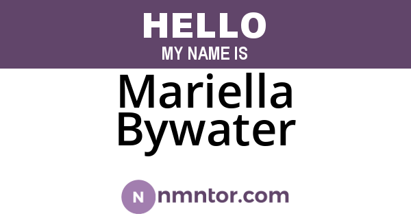 Mariella Bywater