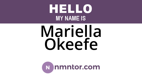 Mariella Okeefe