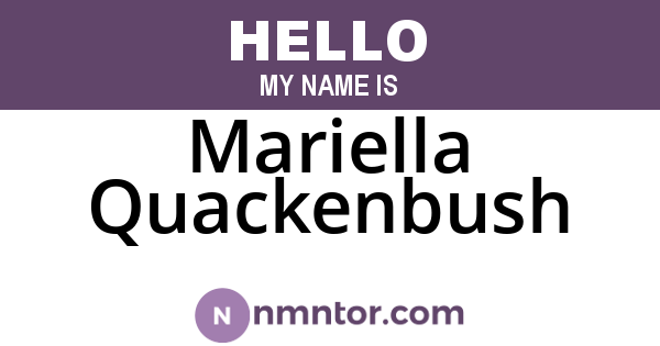 Mariella Quackenbush