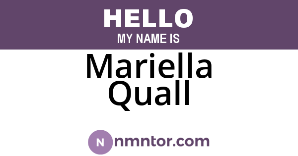 Mariella Quall