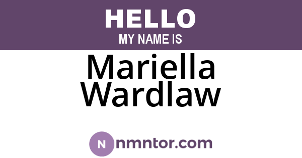 Mariella Wardlaw