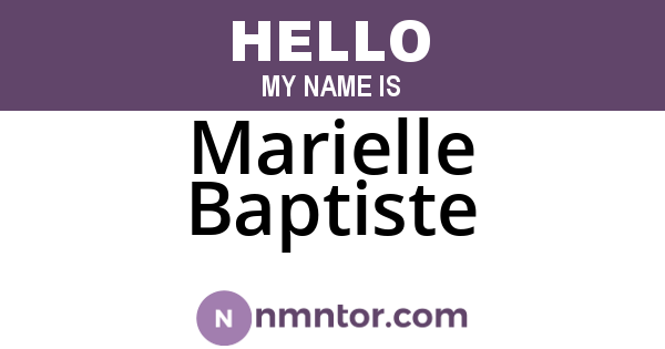Marielle Baptiste