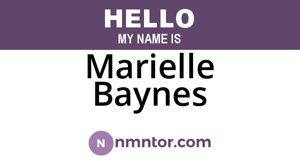 Marielle Baynes