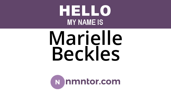 Marielle Beckles