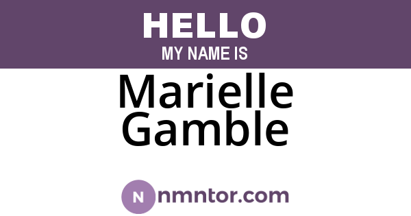 Marielle Gamble