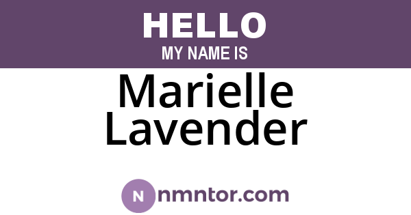 Marielle Lavender