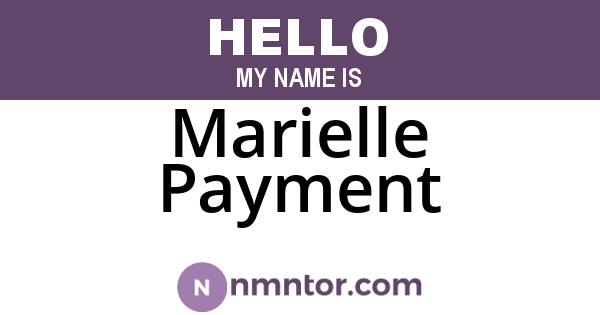 Marielle Payment