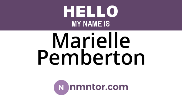Marielle Pemberton