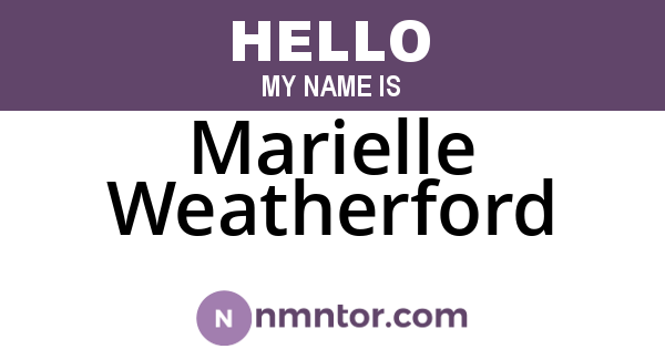 Marielle Weatherford