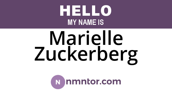 Marielle Zuckerberg