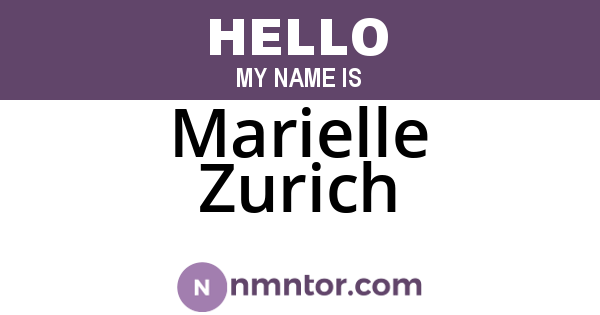 Marielle Zurich