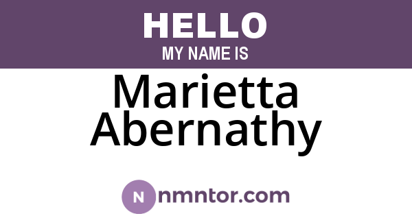 Marietta Abernathy