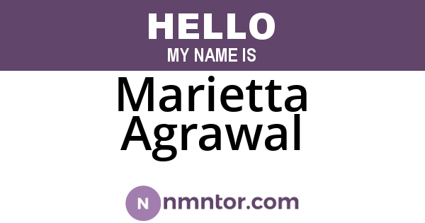 Marietta Agrawal