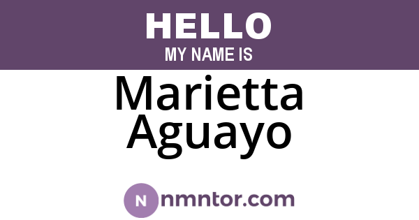 Marietta Aguayo