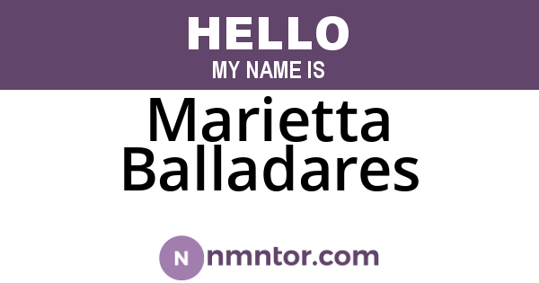 Marietta Balladares