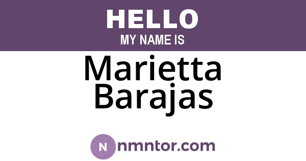 Marietta Barajas