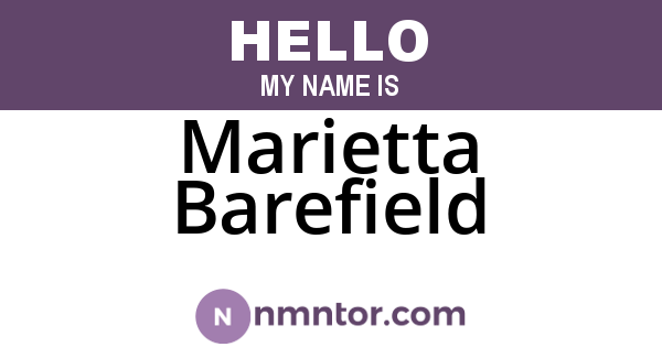 Marietta Barefield