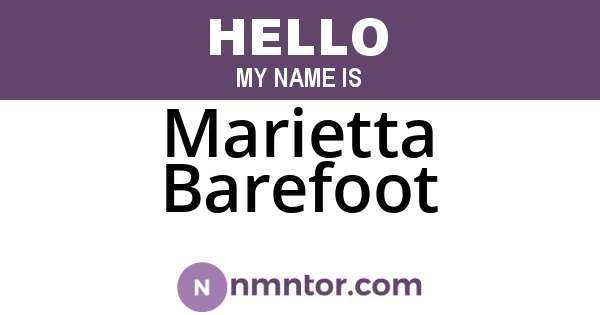 Marietta Barefoot