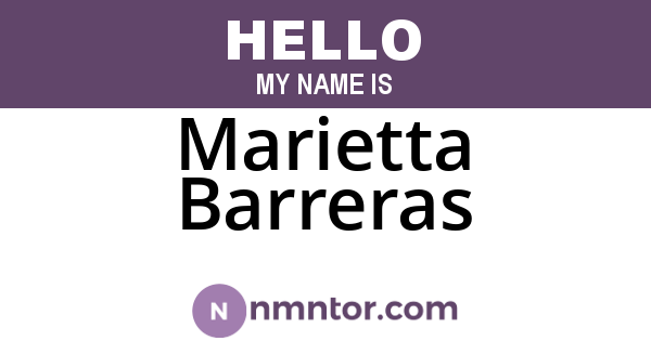 Marietta Barreras