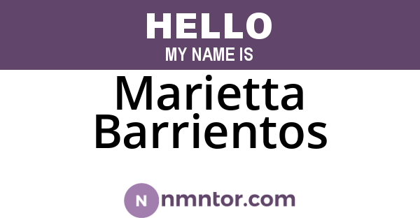 Marietta Barrientos