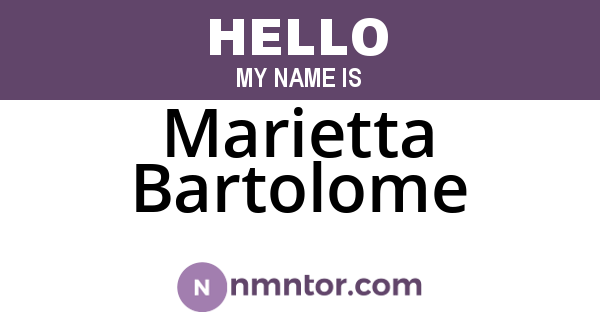Marietta Bartolome