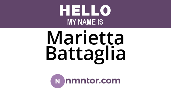 Marietta Battaglia