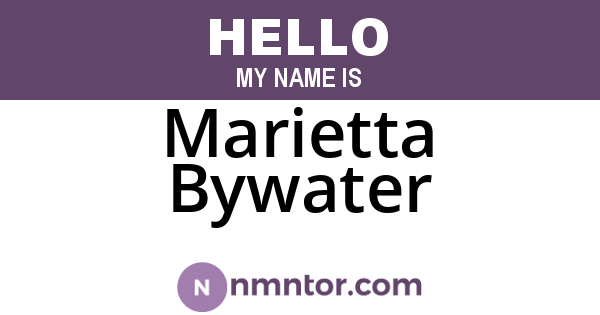 Marietta Bywater