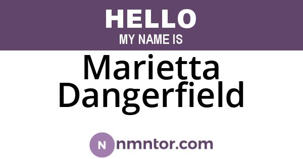 Marietta Dangerfield