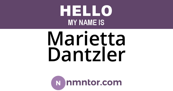 Marietta Dantzler
