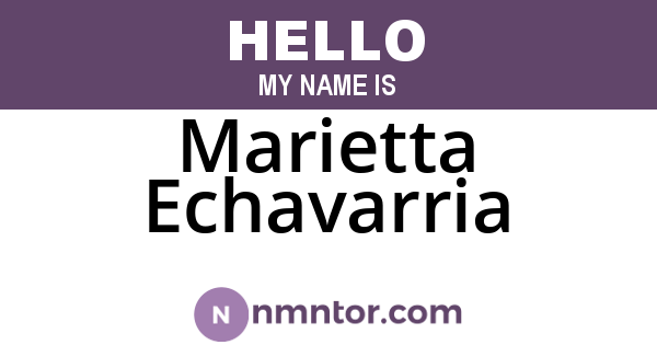 Marietta Echavarria