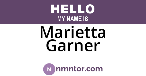 Marietta Garner