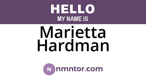 Marietta Hardman