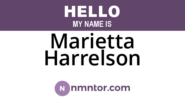 Marietta Harrelson